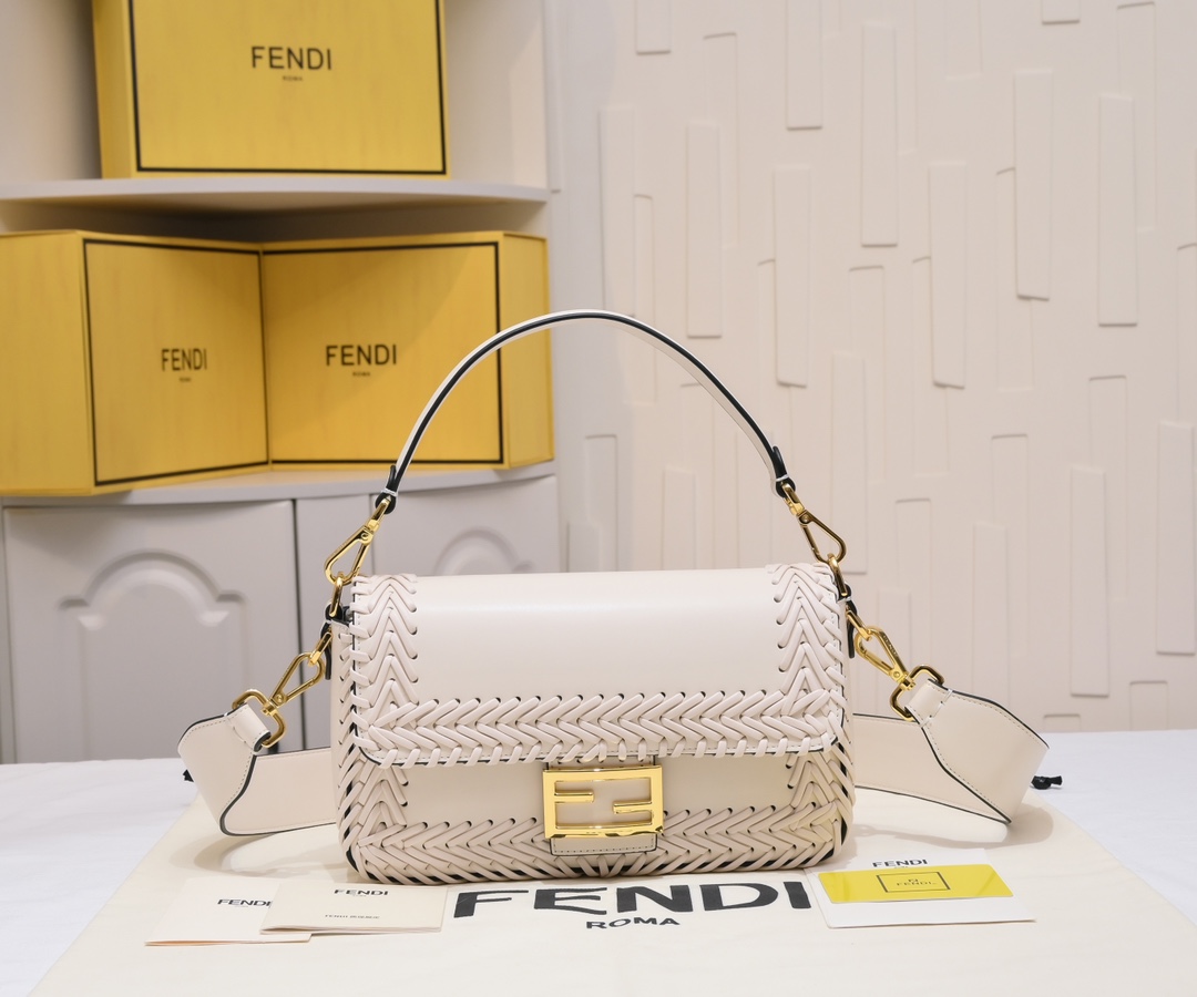 Fendi Bags Handbags Gold Weave Sheepskin Spring Collection Baguette