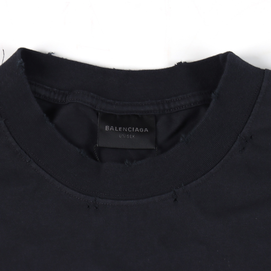 170 Balenciaga/巴黎世家 胶条贴纸logo印花短袖