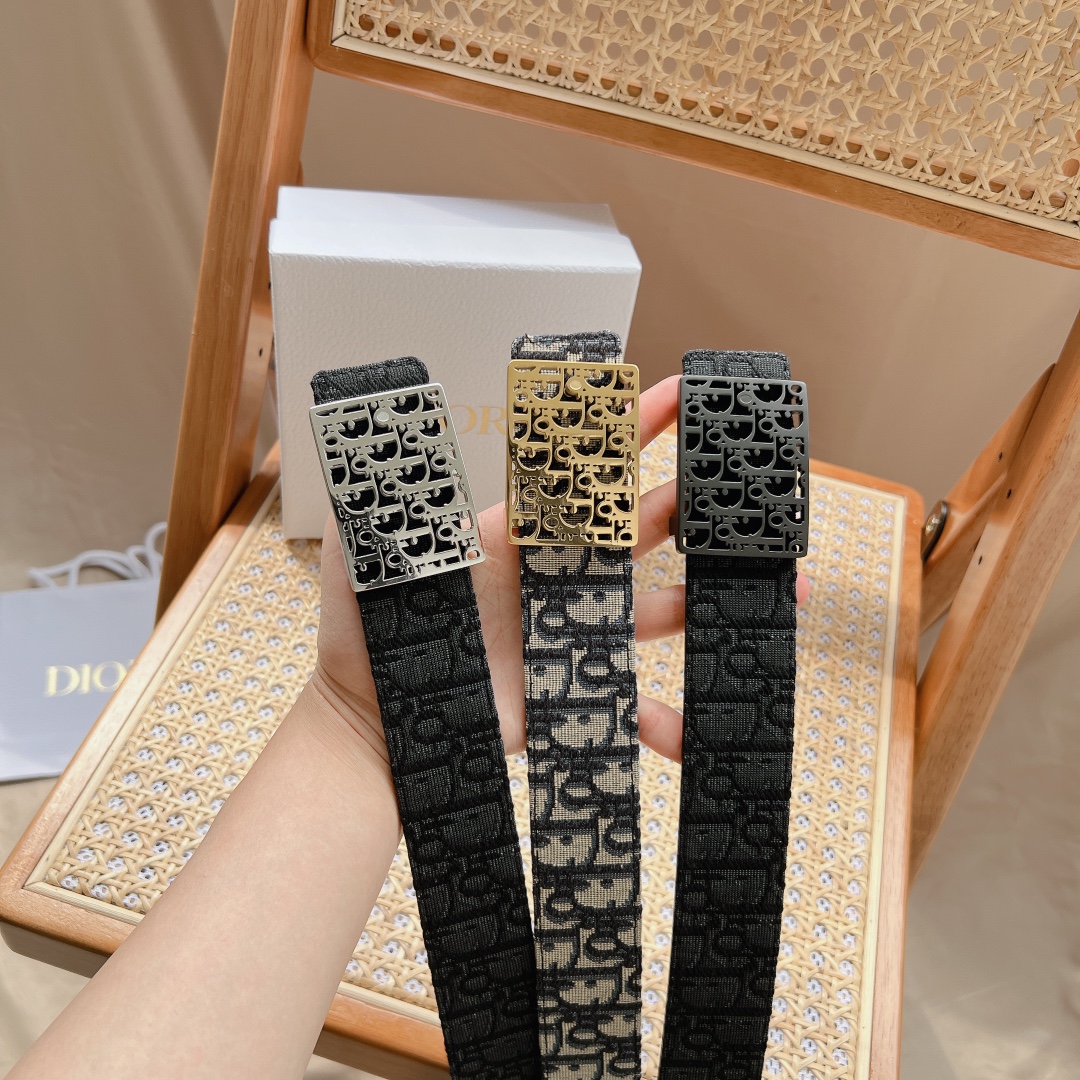 Dior Belts Printing Men Canvas Casual