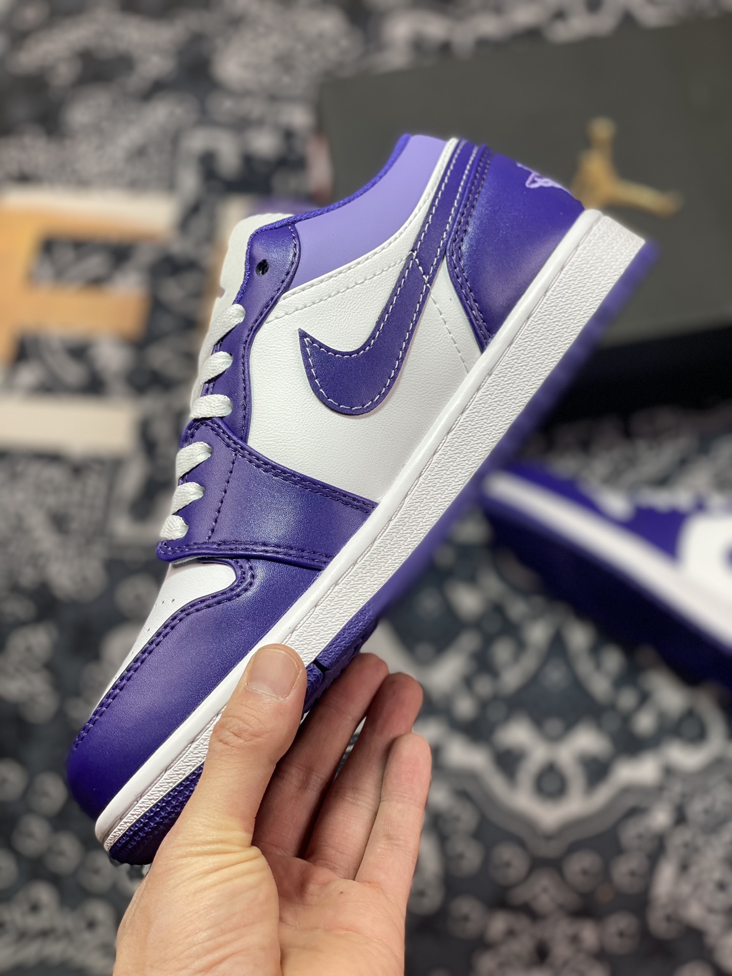 200 Air Jordan 1 Low 白紫 官方同步新色 553558-515