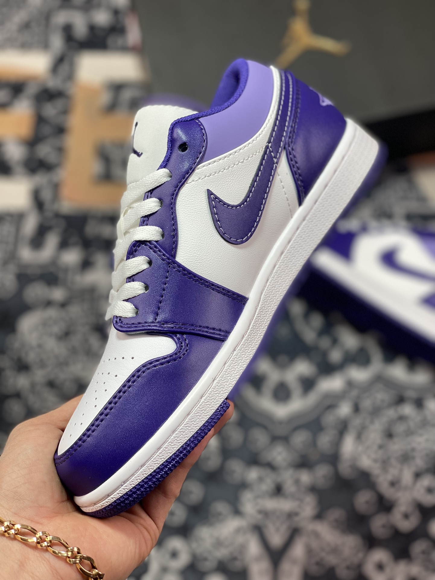 200 Air Jordan 1 Low 白紫 官方同步新色 553558-515