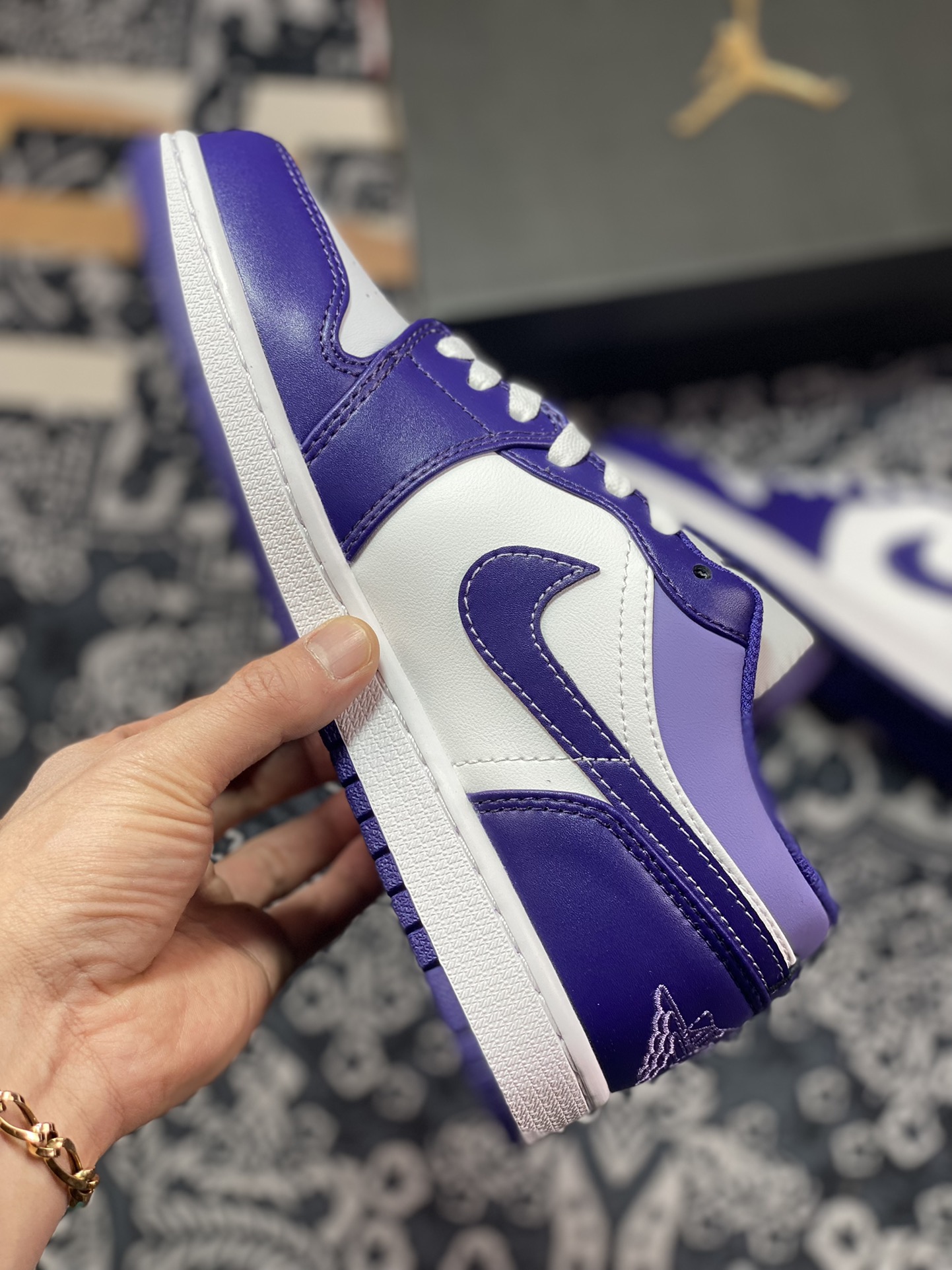 200 Air Jordan 1 Low 白紫 官方同步新色 553558-515