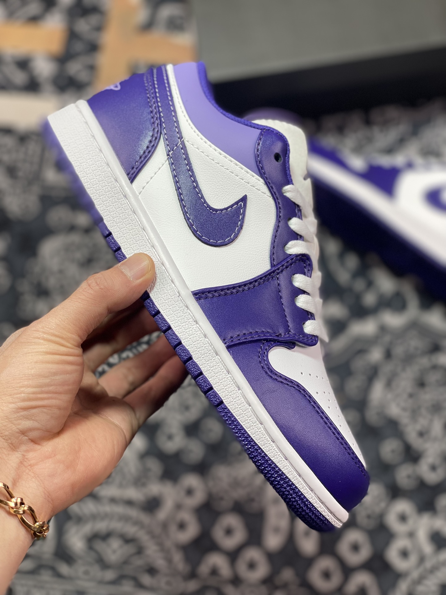 200 Air Jordan 1 Low 白紫 官方同步新色 553558-515