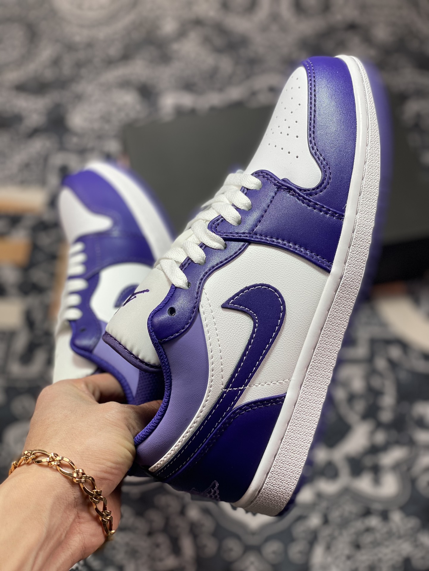 200 Air Jordan 1 Low 白紫 官方同步新色 553558-515