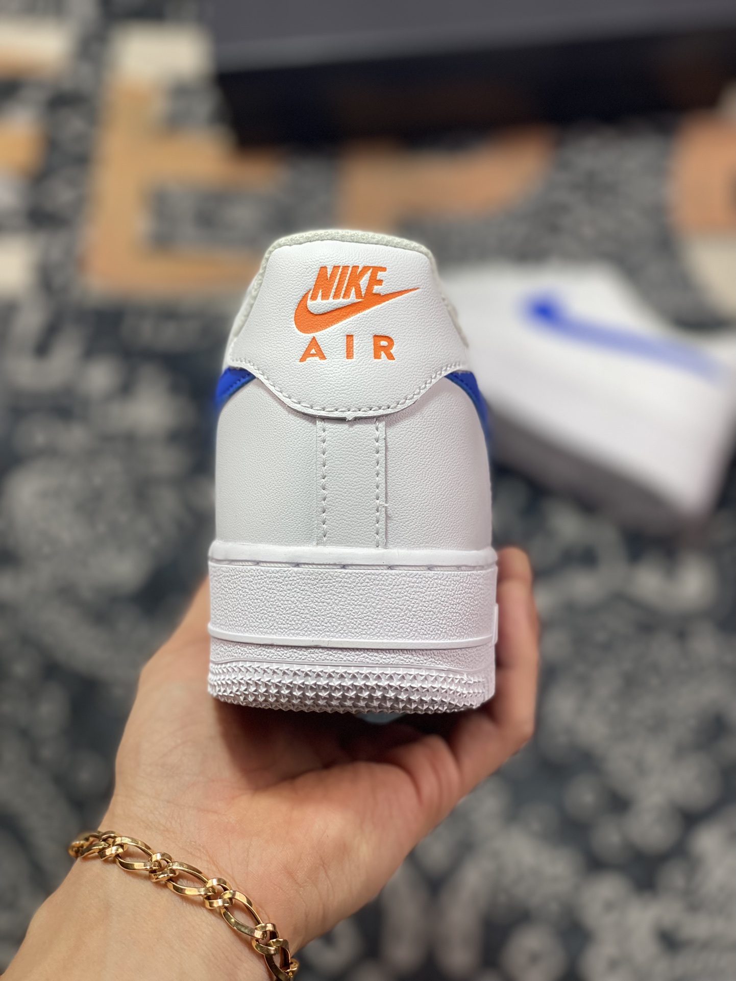 200  Nike Air Force 1'07 Low”Royal Blue/Hoops”空军一号低帮板鞋“白压花篮球宝蓝钩子”FD0667-100