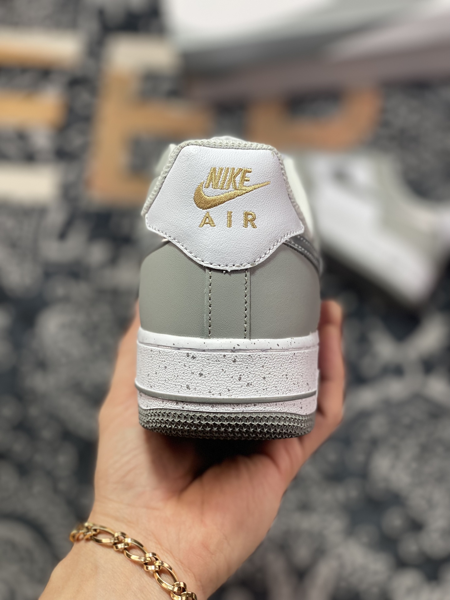 240  Nike Air Force 1'07 Low”Soot White Silver”空军一号板鞋“拼色烟灰白银泼墨”MK5639-889