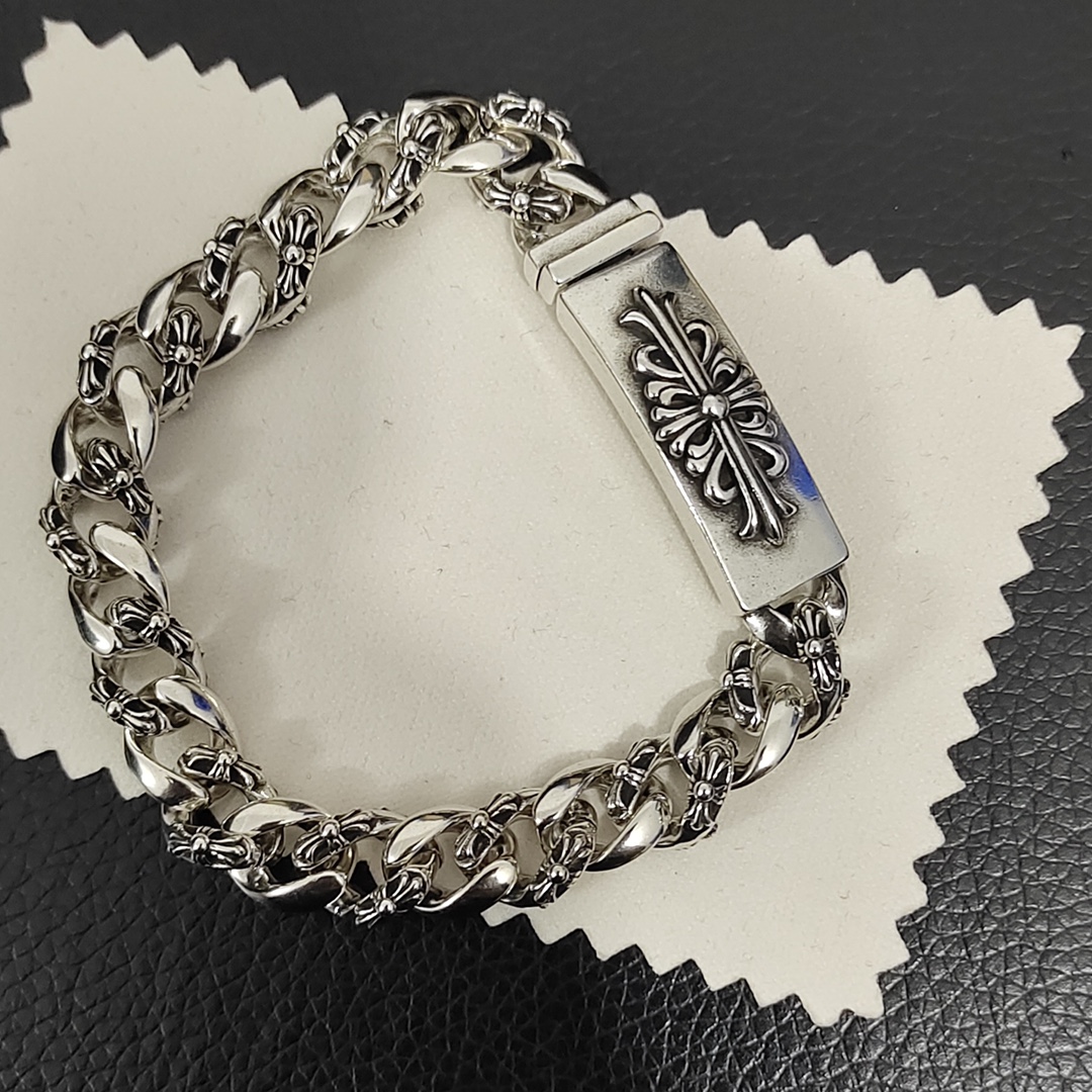 Chrome Hearts 克罗心长十字架花手链