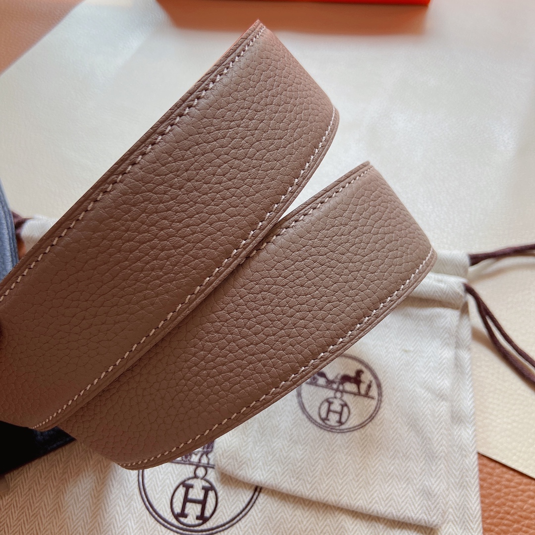 Hermes-双面原版小牛皮配精钢五