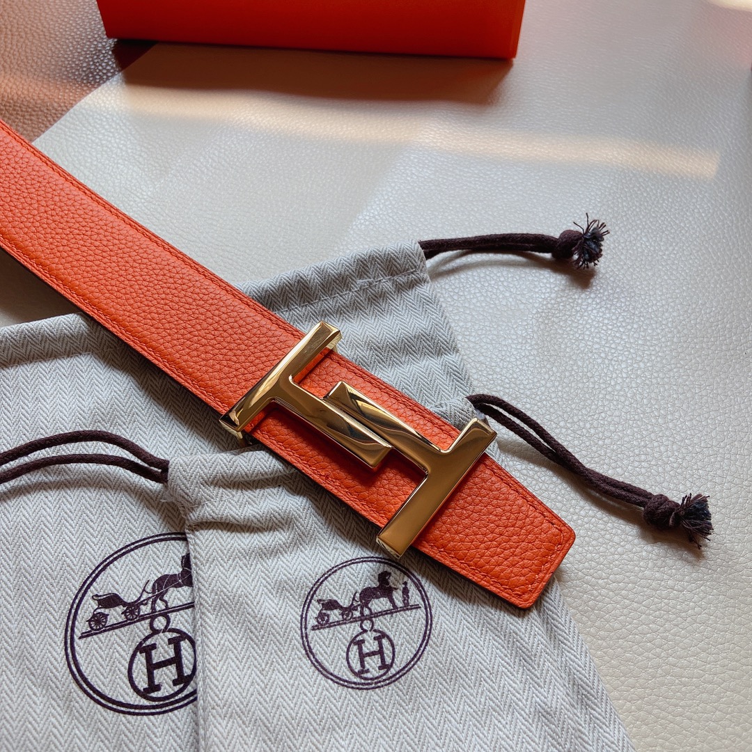 Hermes-双面原版小牛皮配精钢五
