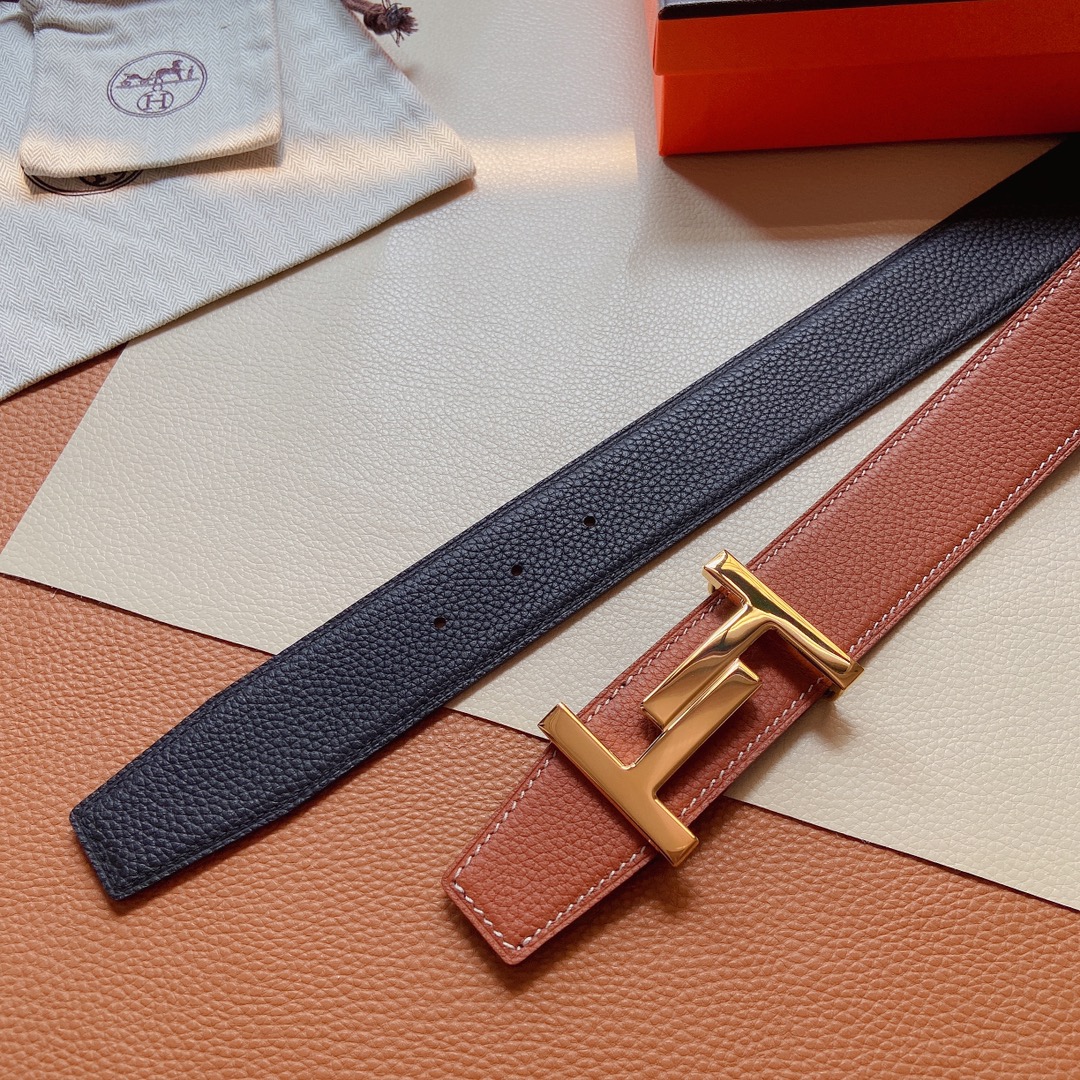 Hermes-双面原版小牛皮配精钢五