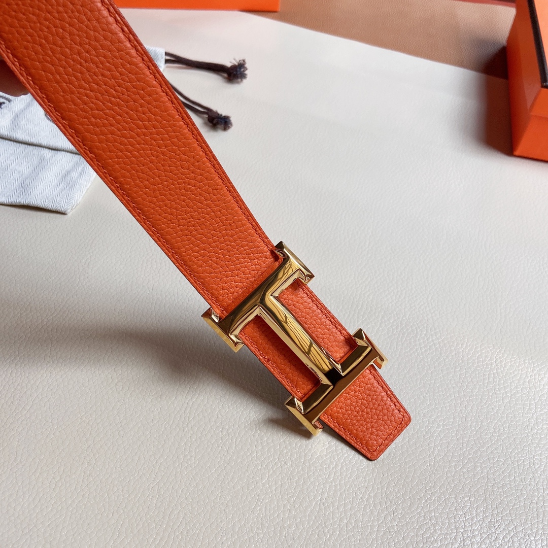 Hermes-双面原版小牛皮配精钢五