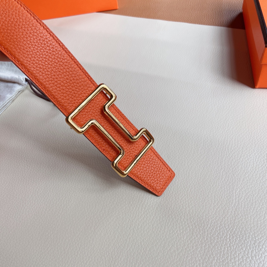 Hermes-双面原版小牛皮配精钢五