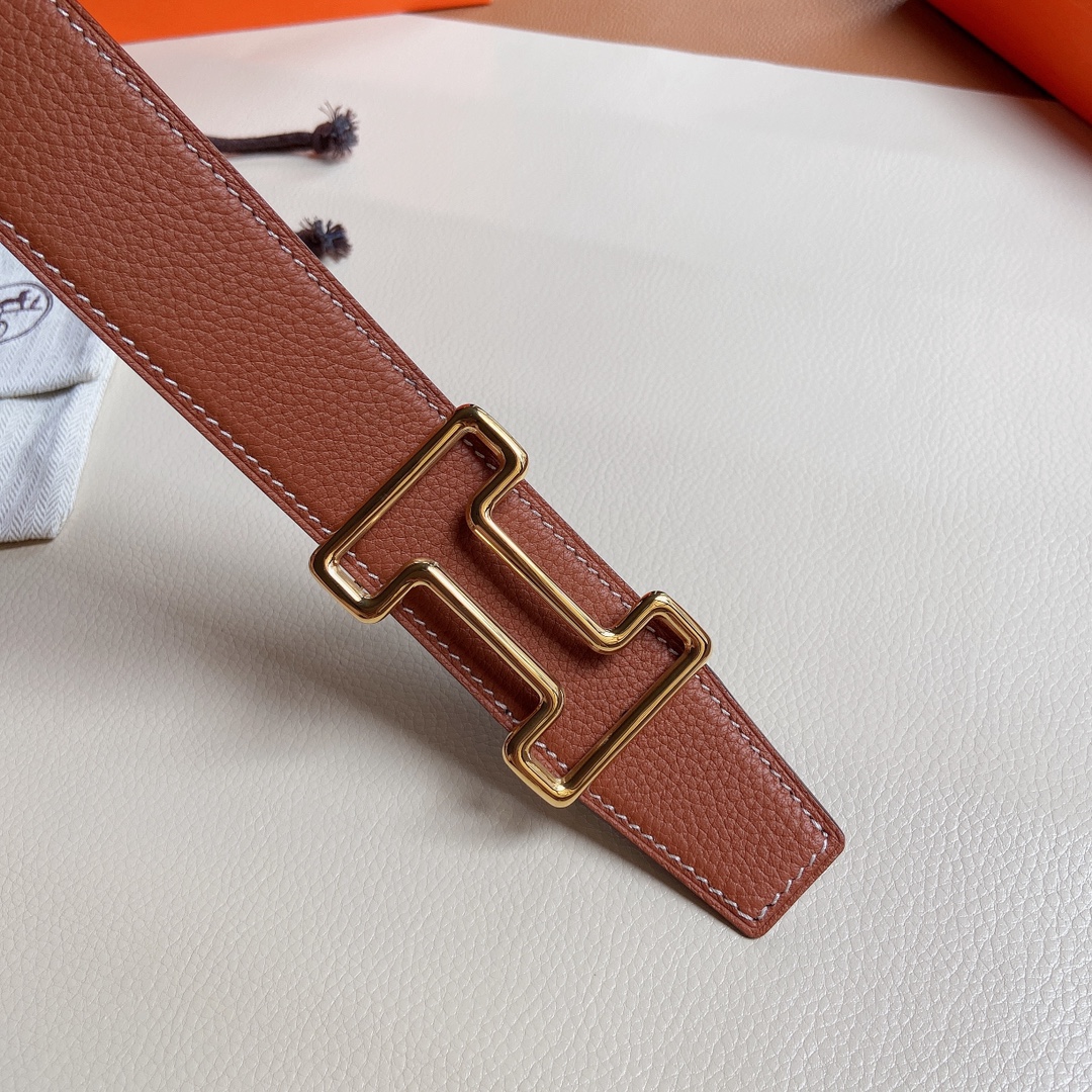 Hermes-双面原版小牛皮配精钢五