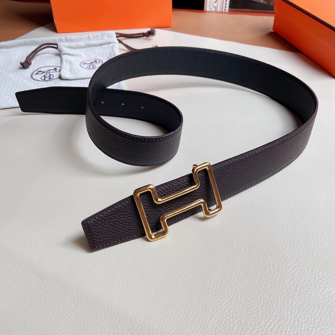 Hermes-双面原版小牛皮配精钢五
