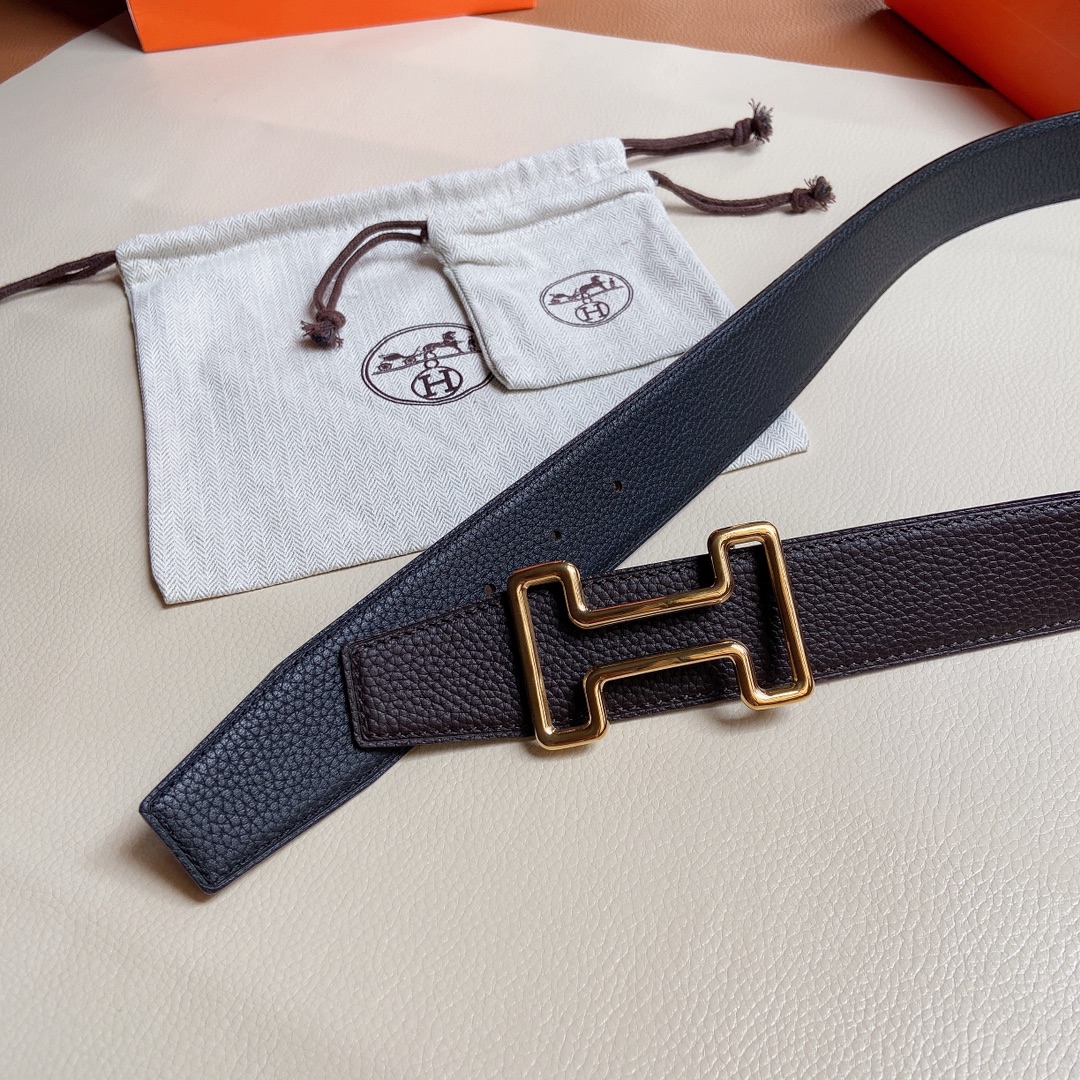Hermes-双面原版小牛皮配精钢五