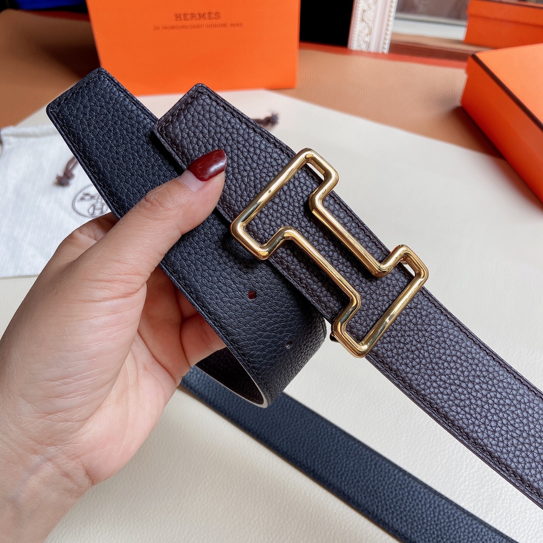 Hermes-双面原版小牛皮配精钢五