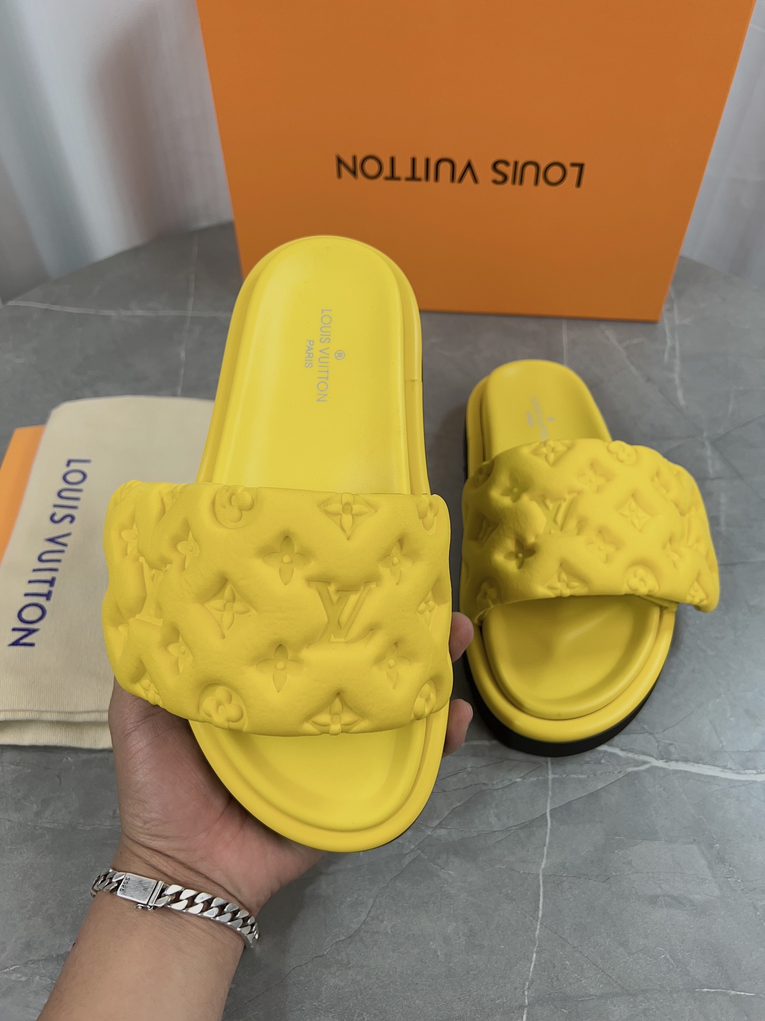 Louis Vuitton Pool Pillow Comfort Flat Sandal - Monogram Embossed Slides 3 i1679052703 3091 6