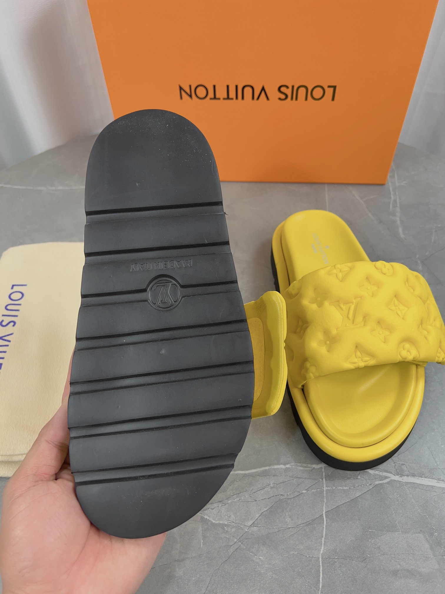 Louis Vuitton Pool Pillow Comfort Flat Sandal - Monogram Embossed Slides 9 i1679052703 3773 8