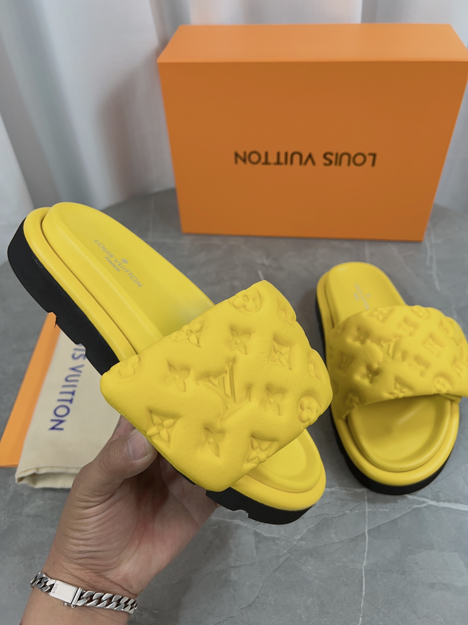 Louis Vuitton Pool Pillow Comfort Flat Sandal - Monogram Embossed Slides 8 i1679052703 4820 7