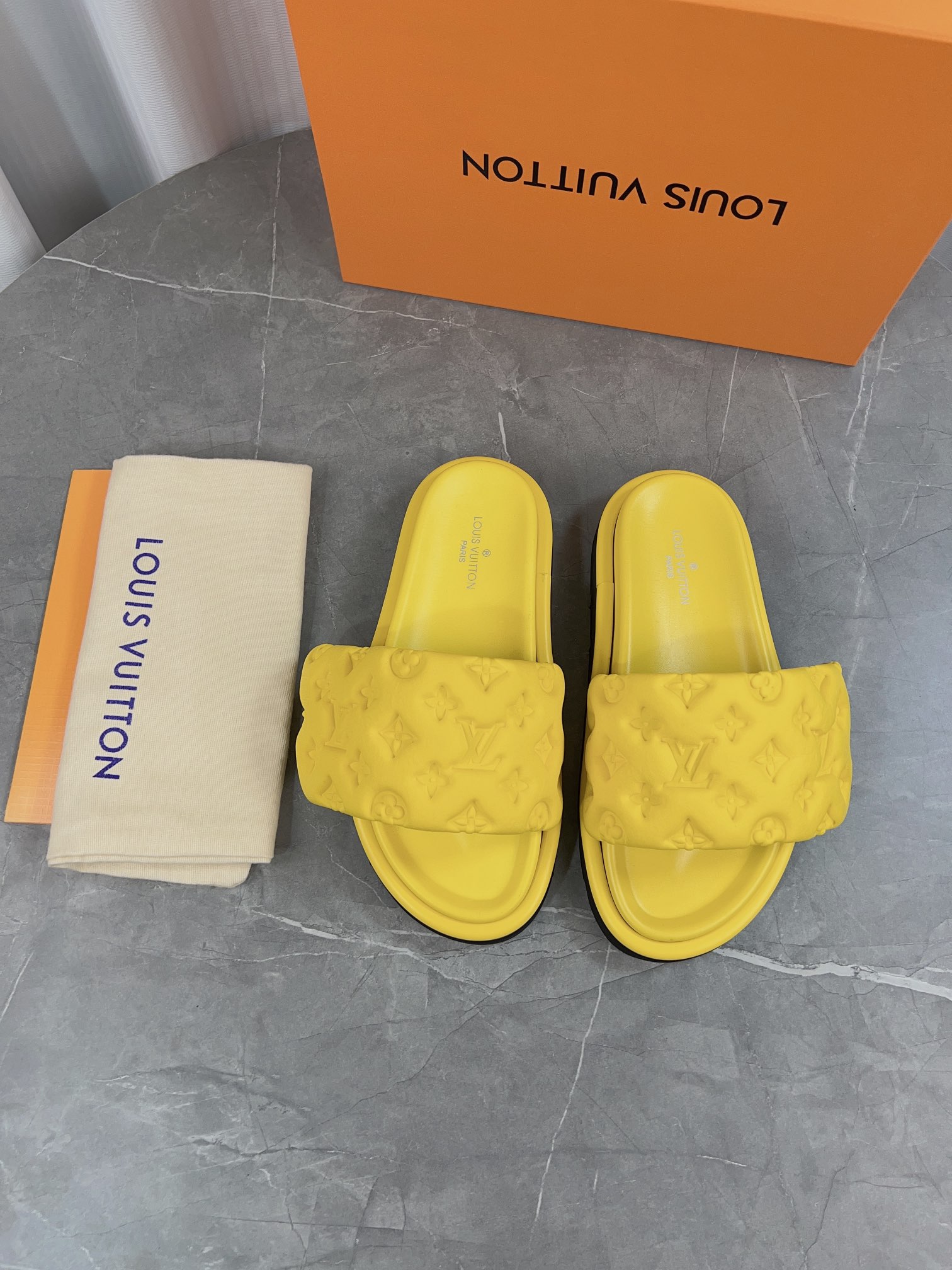 Louis Vuitton Pool Pillow Comfort Flat Sandal - Monogram Embossed Slides 6 i1679052703 6020 4