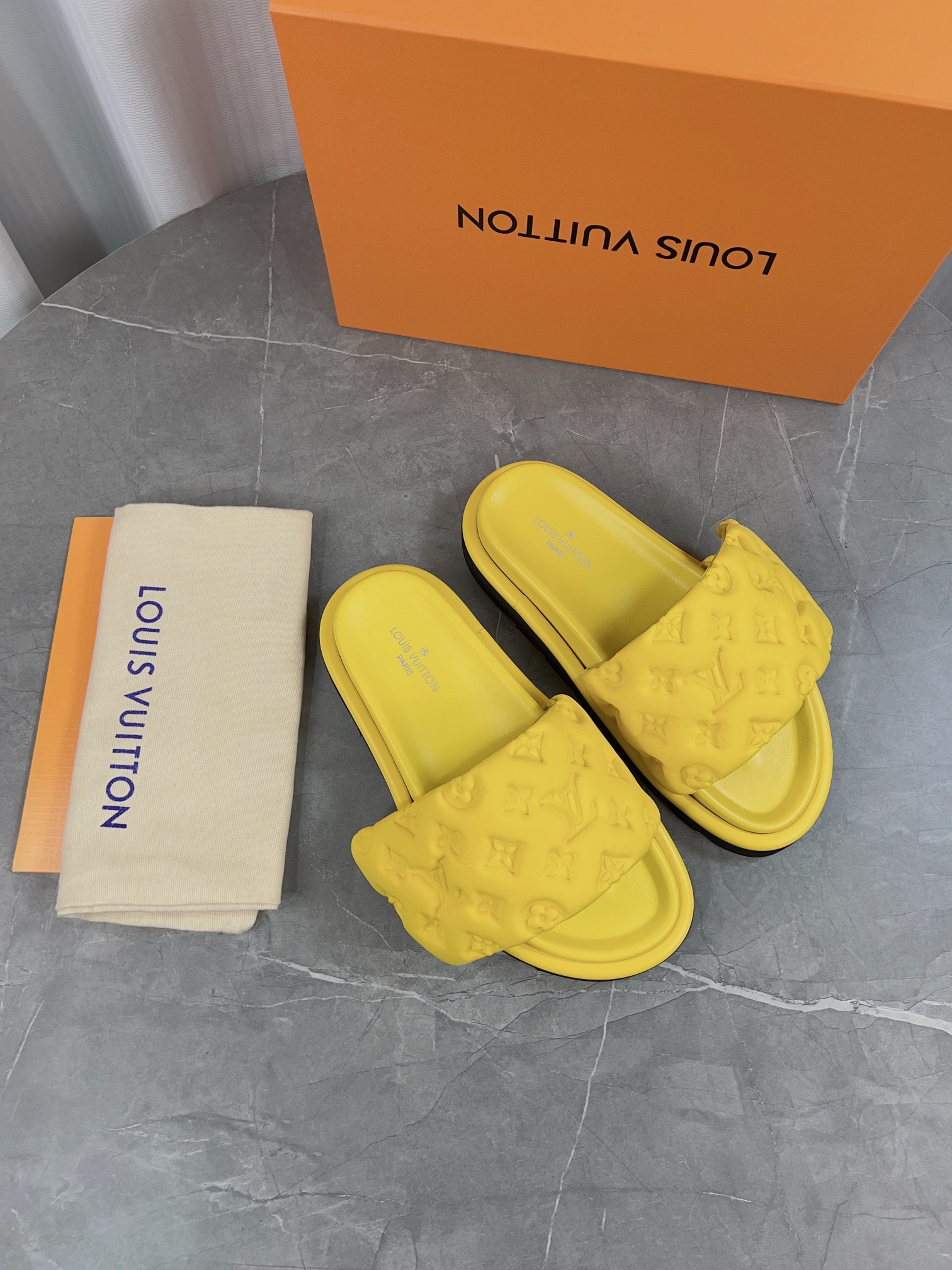 Louis Vuitton Pool Pillow Comfort Flat Sandal - Monogram Embossed Slides