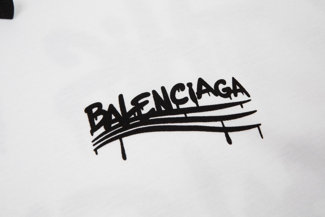 高品质 Balenciga/巴黎世家2023SS 胸标LOGO T恤 纯棉柔软面料