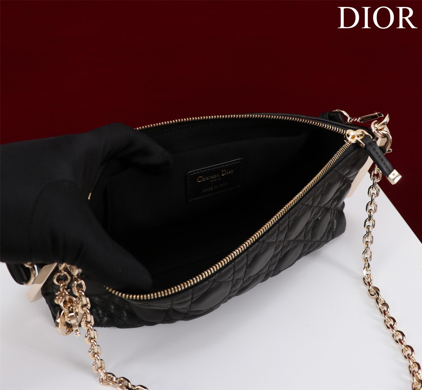 迪奥Dior顶级进口原厂羊皮单肩斜挂包se32x146.5cm