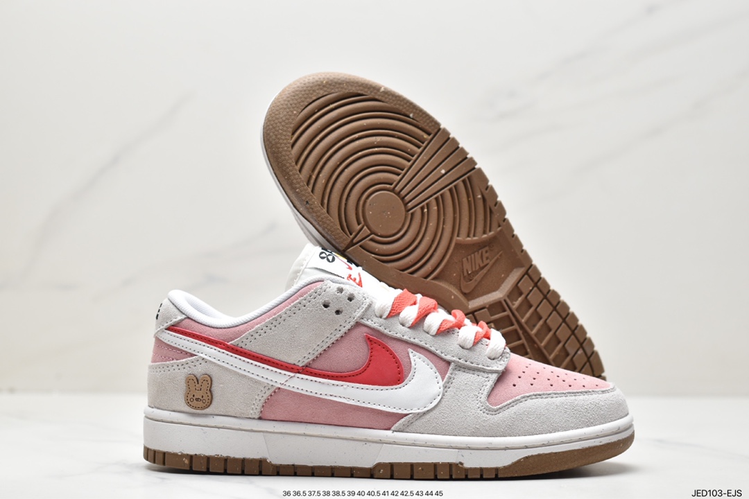 150 SB Dunk Low SE”85 Double Swoosh/Grey/Pink/Rabbit”扣篮板鞋“麂皮浅灰粉红双钩小兔”DO9457-117