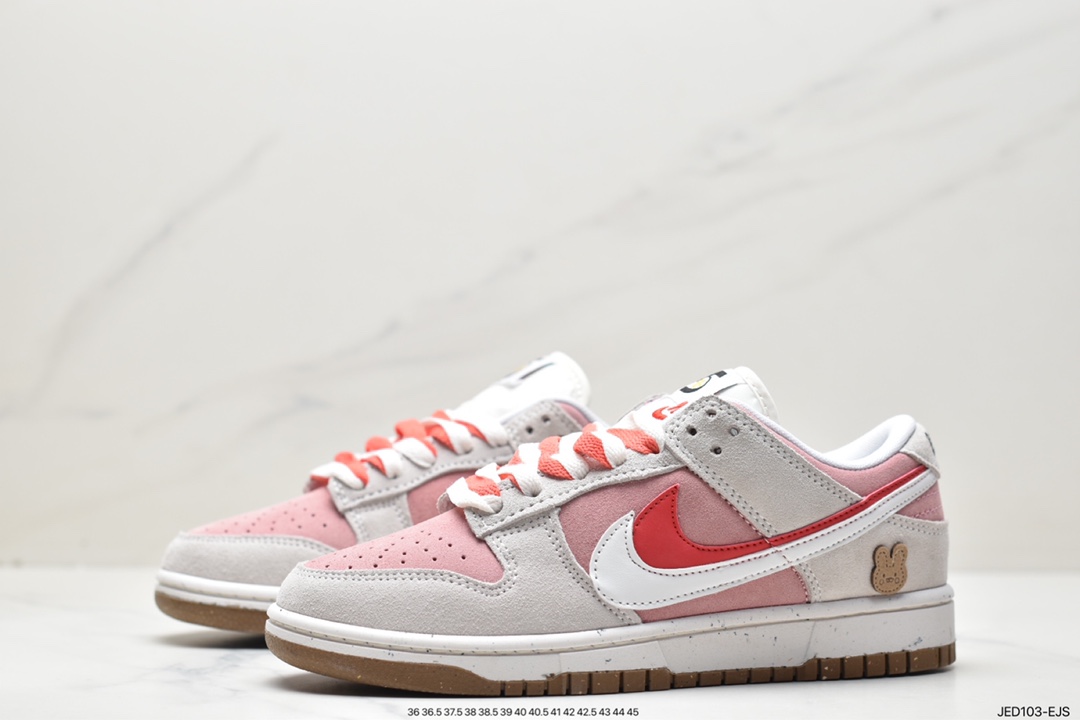 150 SB Dunk Low SE”85 Double Swoosh/Grey/Pink/Rabbit”扣篮板鞋“麂皮浅灰粉红双钩小兔”DO9457-117