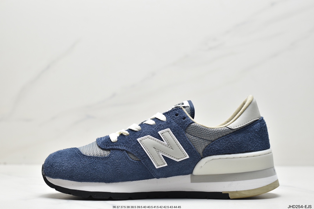 NBNew Balance Made in USA 990V1 high-end American series low-top jogging shoes ”Navy Blue and White” M990CH1