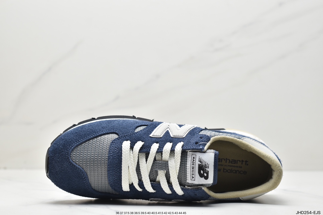 NBNew Balance Made in USA 990V1 high-end American series low-top jogging shoes ”Navy Blue and White” M990CH1