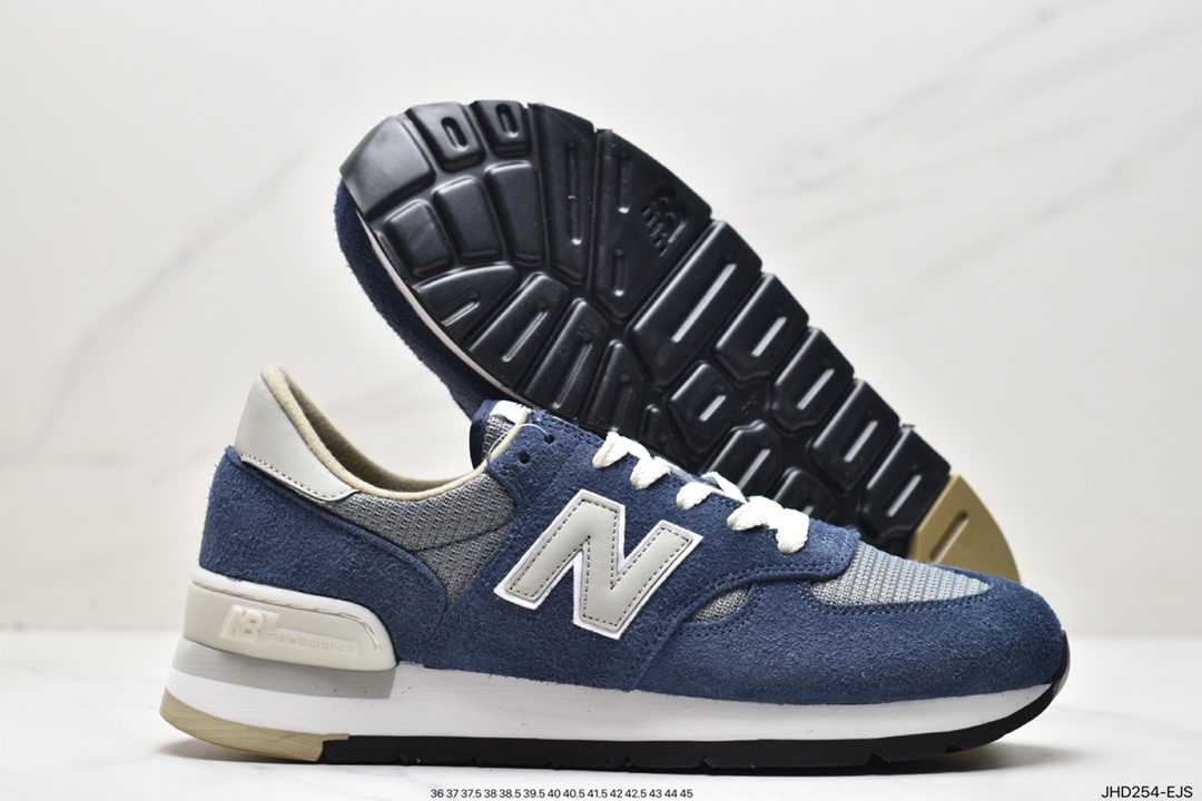 NBNew Balance Made in USA 990V1 high-end American series low-top jogging shoes ”Navy Blue and White” M990CH1