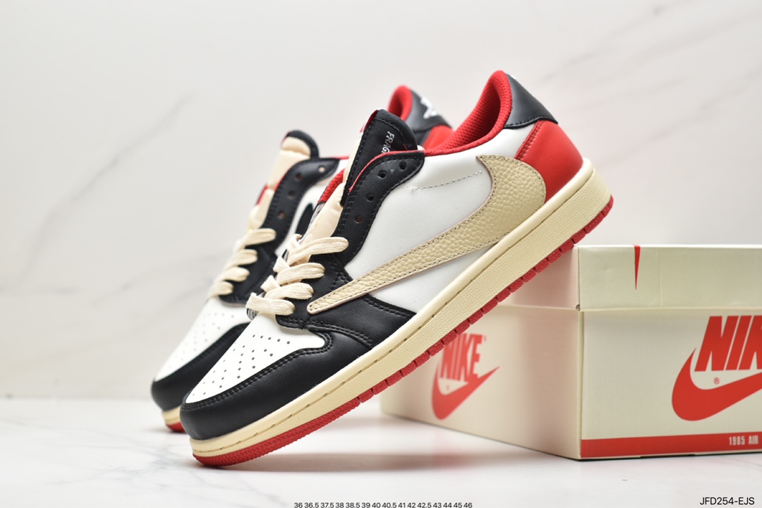 170 fragment design x Travis Scott x Nike Air Jordan 1 Low OG SP”Black/Green Toe”AJ1乔丹一代篮球鞋DM7866-140