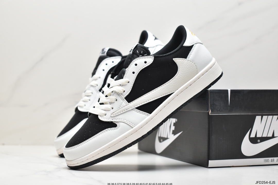 170 fragment design x Travis Scott x Nike Air Jordan 1 Low OG SP”Black/Green Toe”AJ1乔丹一代篮球鞋DM7866-140