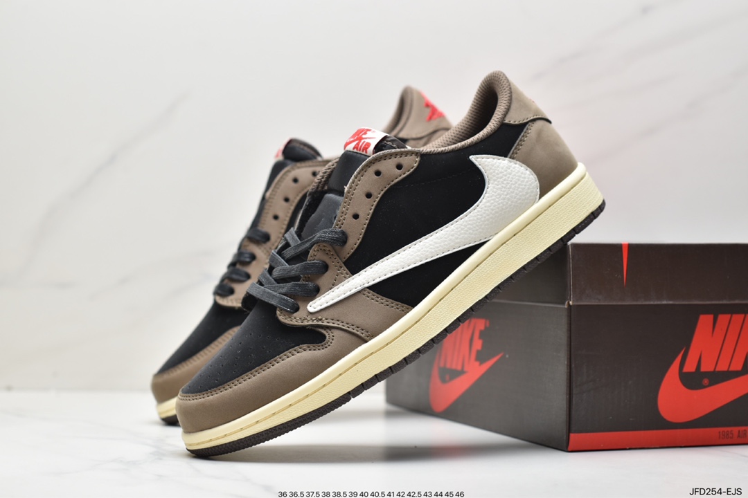 170 fragment design x Travis Scott x Nike Air Jordan 1 Low OG SP”Black/Green Toe”AJ1乔丹一代篮球鞋DM7866-140