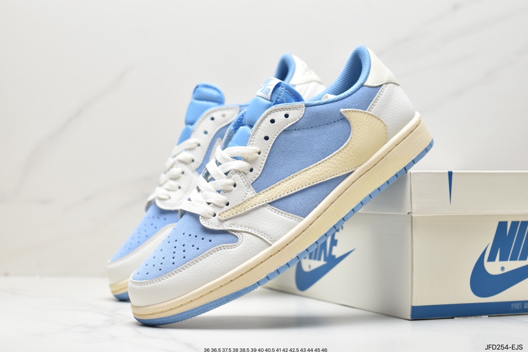 170 fragment design x Travis Scott x Nike Air Jordan 1 Low OG SP”Black/Green Toe”AJ1乔丹一代篮球鞋DM7866-140