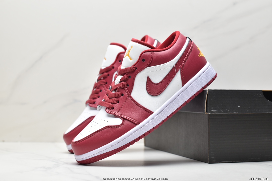 170 Air Jordan 1 Low 低帮 白红色 AJ1 乔丹1代 aj1 乔1 低邦 553558-607