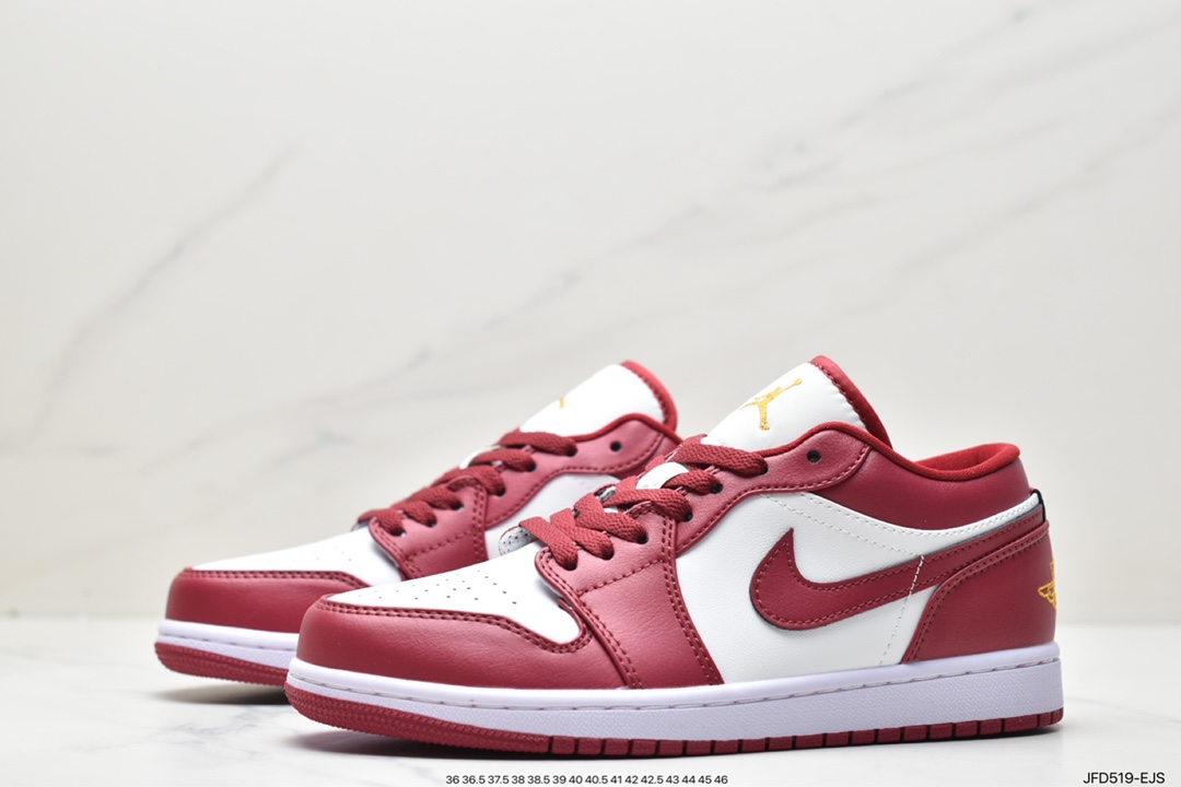 170 Air Jordan 1 Low 低帮 白红色 AJ1 乔丹1代 aj1 乔1 低邦 553558-607