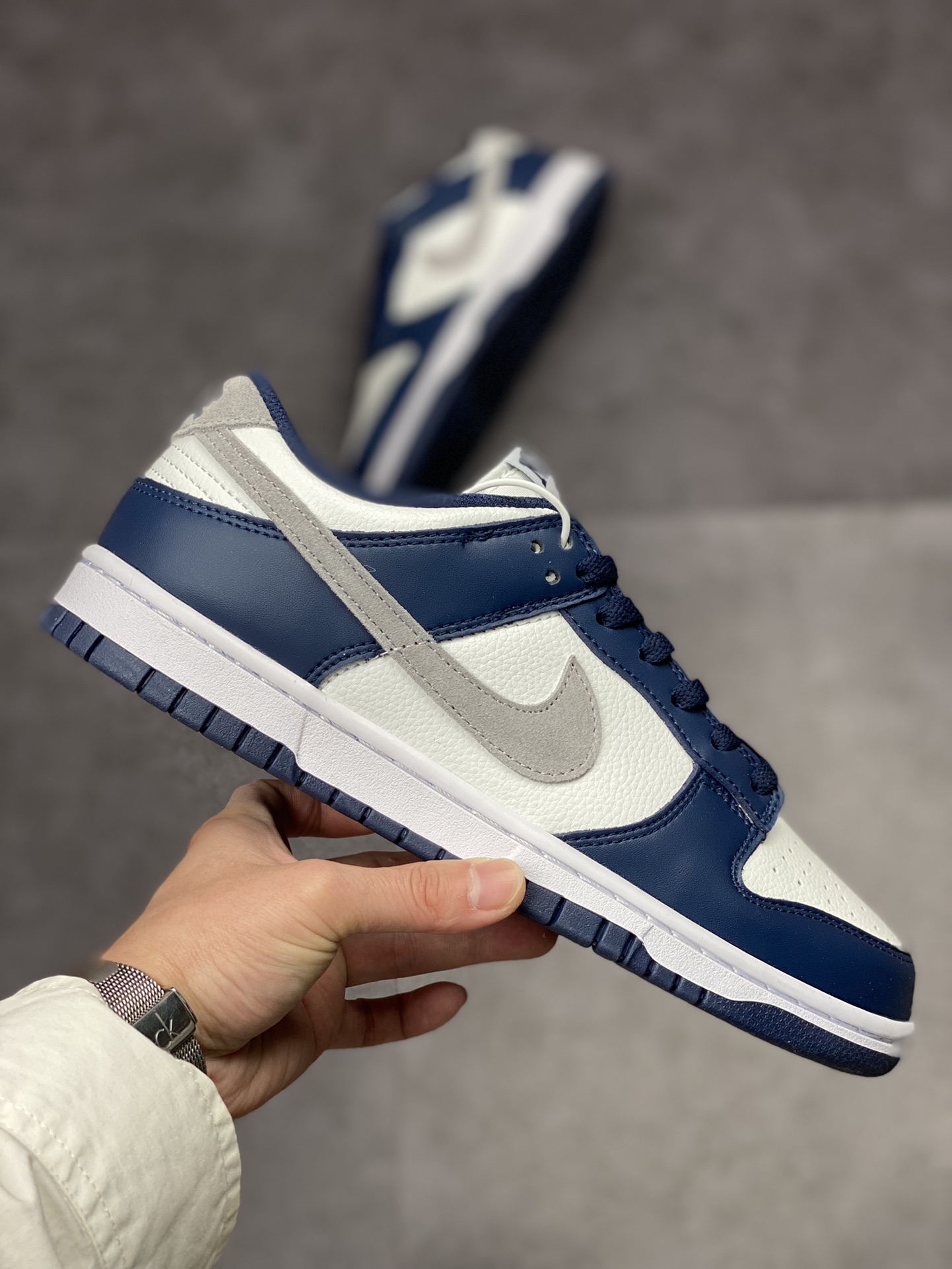 NIKE SB Dunk Low midnight blue white gray FD9749-400