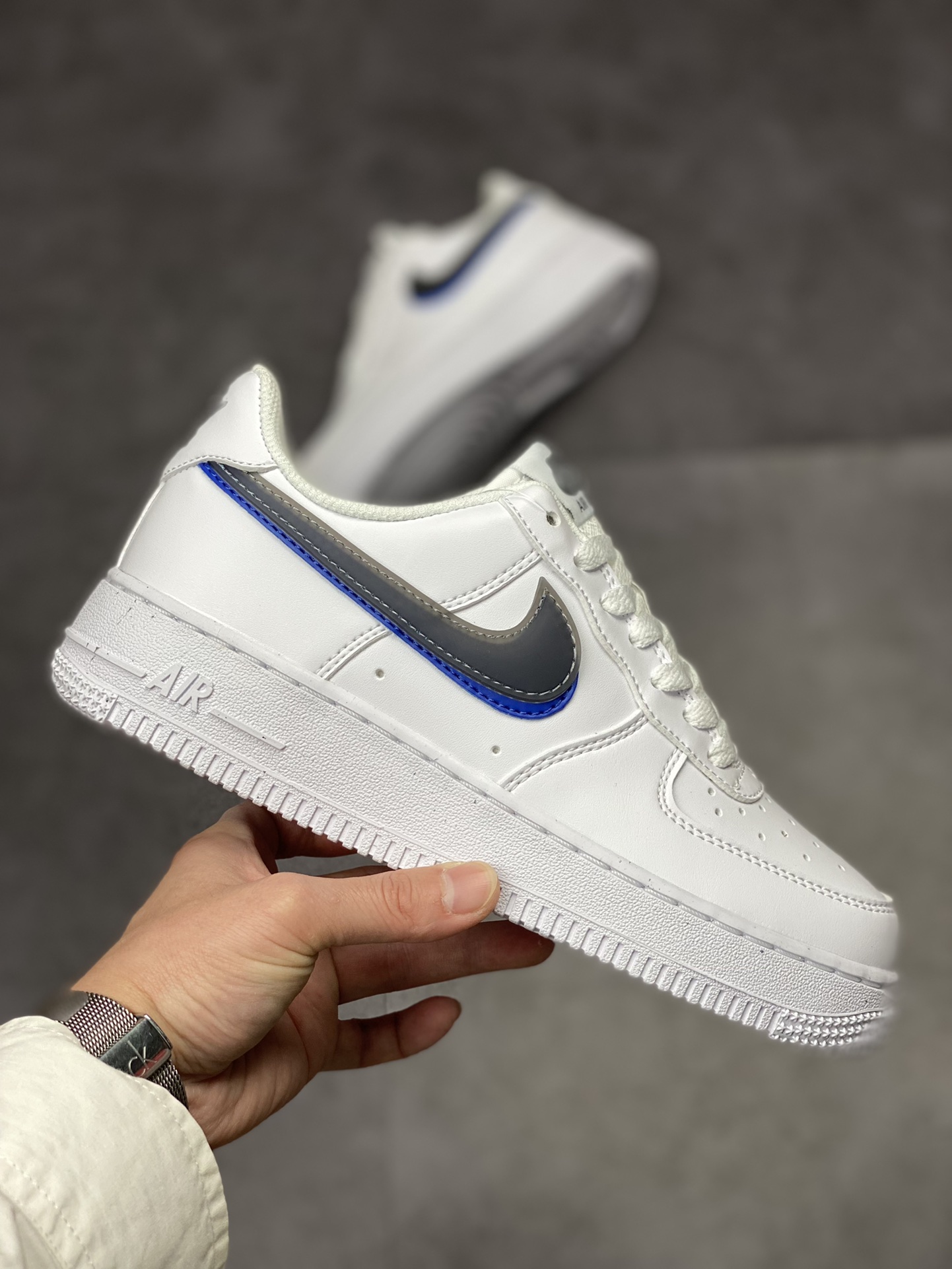 190 Nike Air Force 1 Low 07 灰蓝双钩 FD0688-100