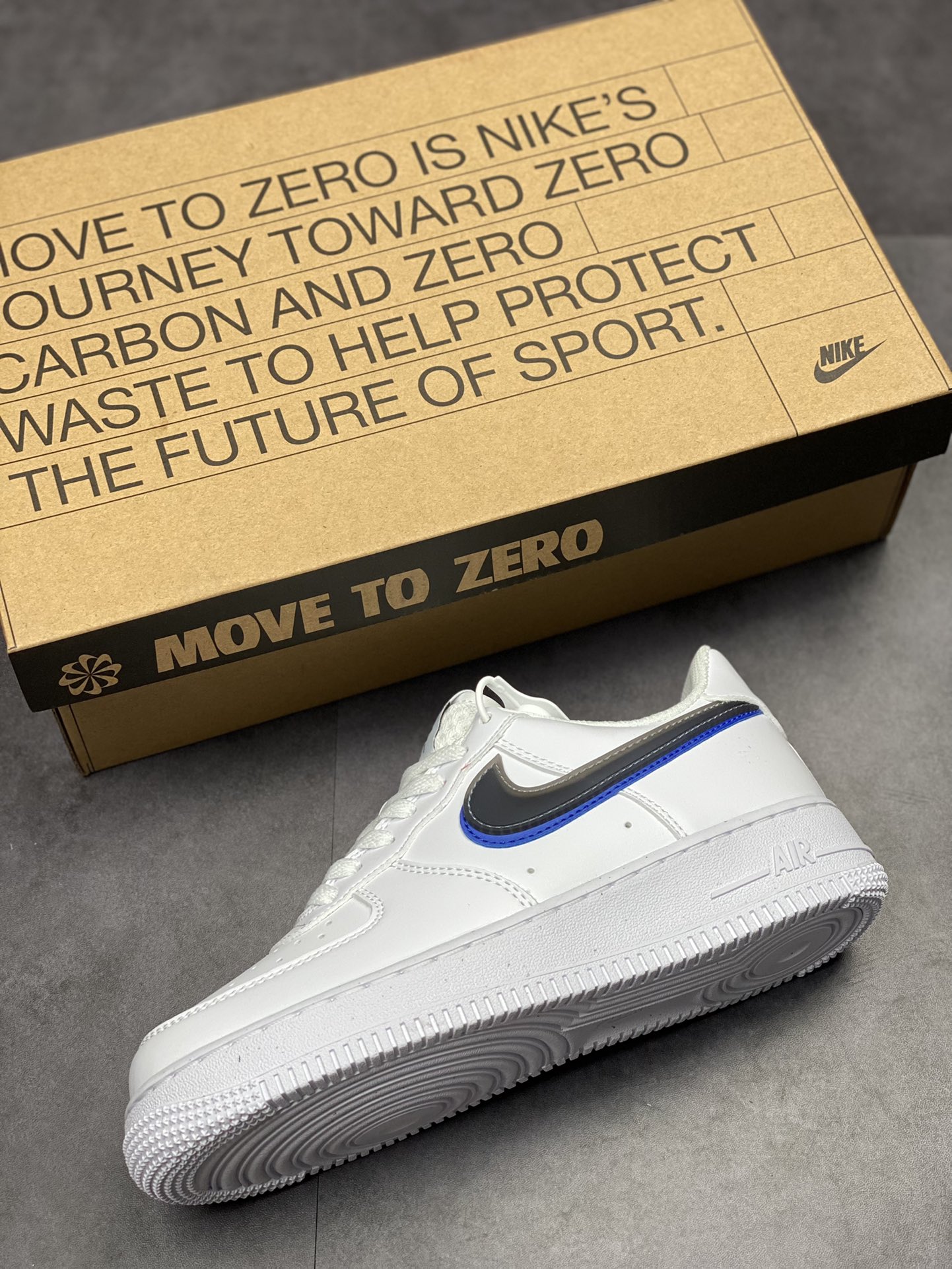 190 Nike Air Force 1 Low 07 灰蓝双钩 FD0688-100