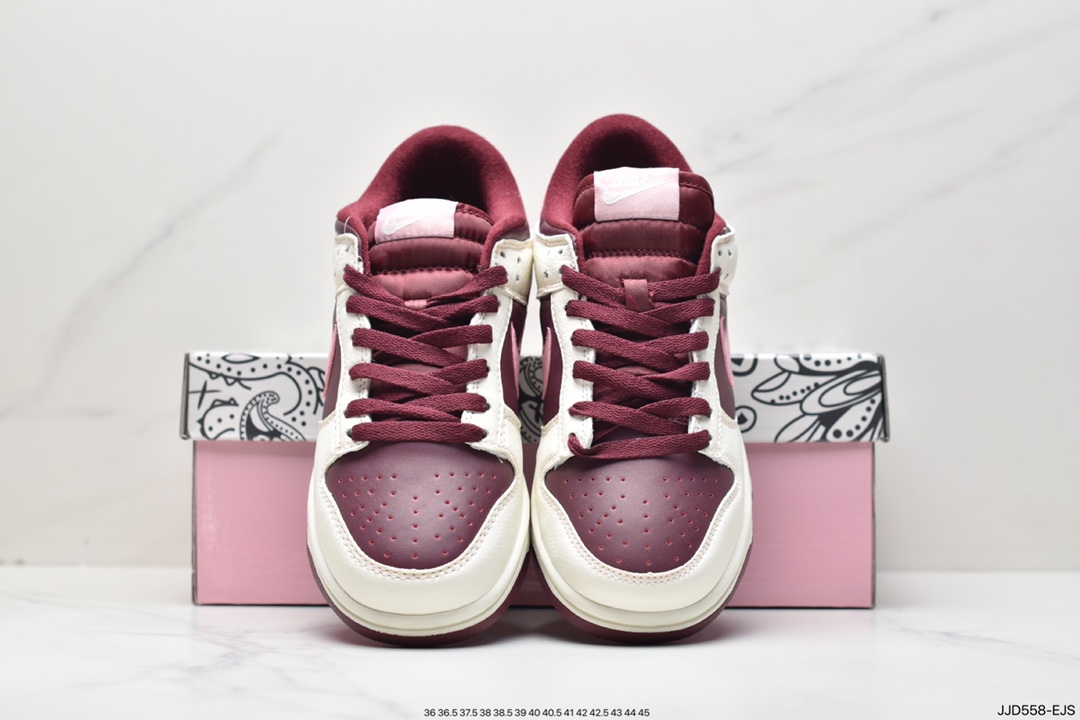 130 耐克Nk Dunk Low 酒红色 情人节 SB低帮运动休闲板鞋DR9705-100