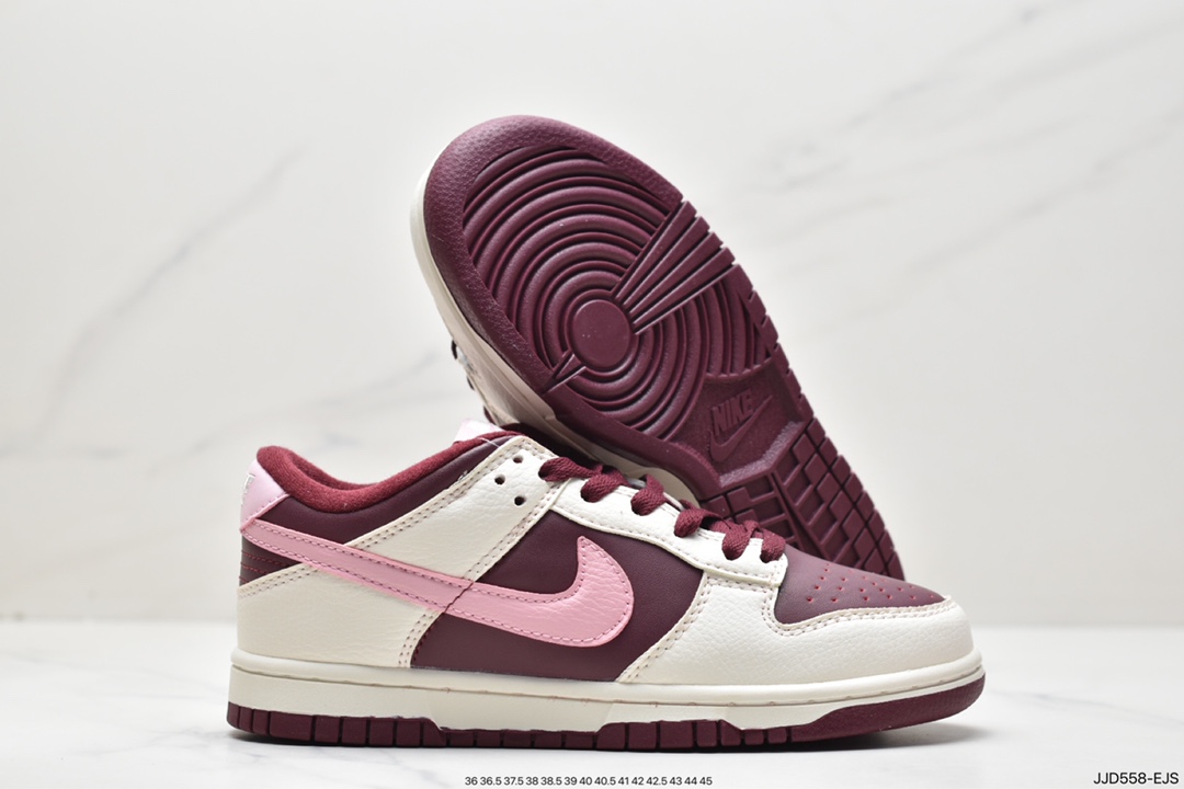 130 耐克Nk Dunk Low 酒红色 情人节 SB低帮运动休闲板鞋DR9705-100