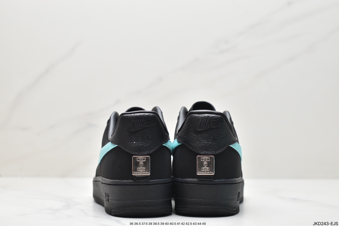 160 联名奢侈品大牌-蒂芙尼/Tiffany & Co. x Nike Air Force 1 Low SP”1837”空军一号板鞋“联名黑蒂芙尼蓝”DZ1382-001