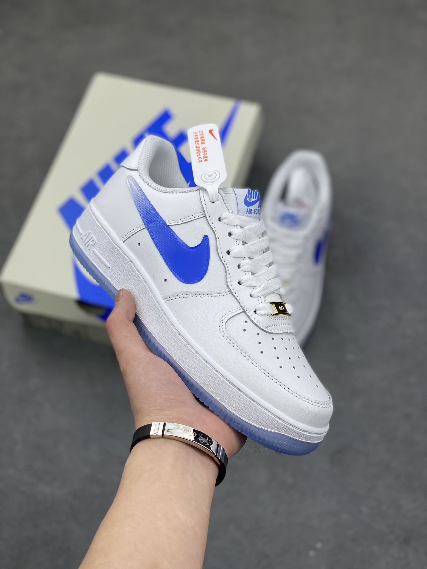Nike Air Force 1 Low '07 White Blue Casual Sneakers CO3363-361