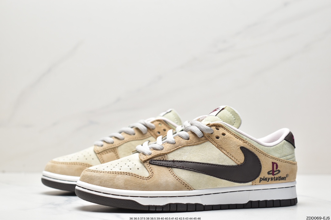 230 Sony PlayStation 5 x Travis Scott x SB Dunk Low PS5 米黄 CU1726-666