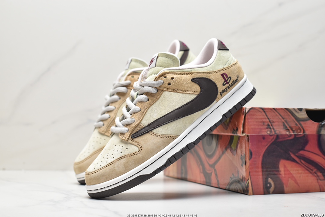 230 Sony PlayStation 5 x Travis Scott x SB Dunk Low PS5 米黄 CU1726-666