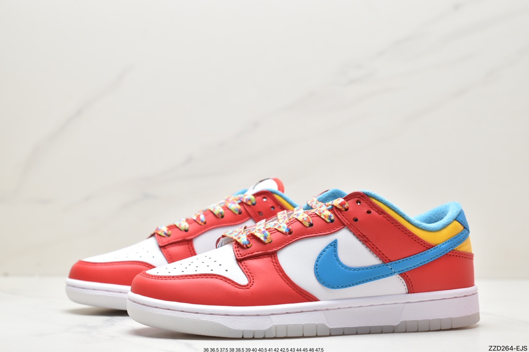 250 LeBron James x Nike Dunk Low 水果麦片 耐克SB低帮板鞋DH8009-600