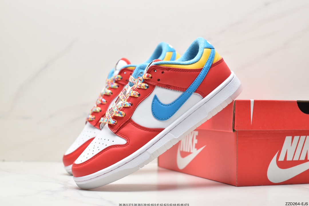 250 LeBron James x Nike Dunk Low 水果麦片 耐克SB低帮板鞋DH8009-600