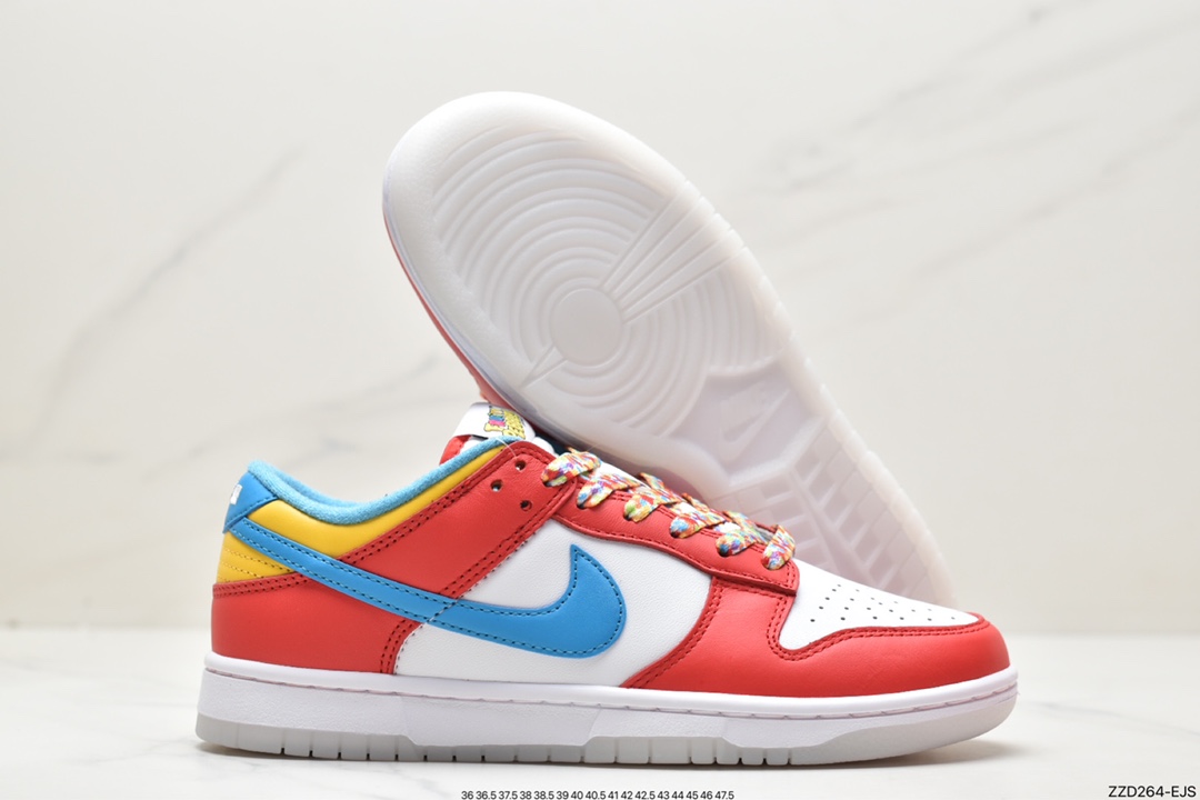 250 LeBron James x Nike Dunk Low 水果麦片 耐克SB低帮板鞋DH8009-600